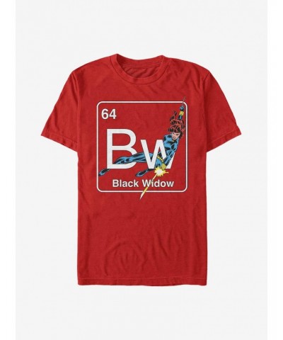 Marvel Black Widow Periodic Black Widow T-Shirt $8.22 T-Shirts