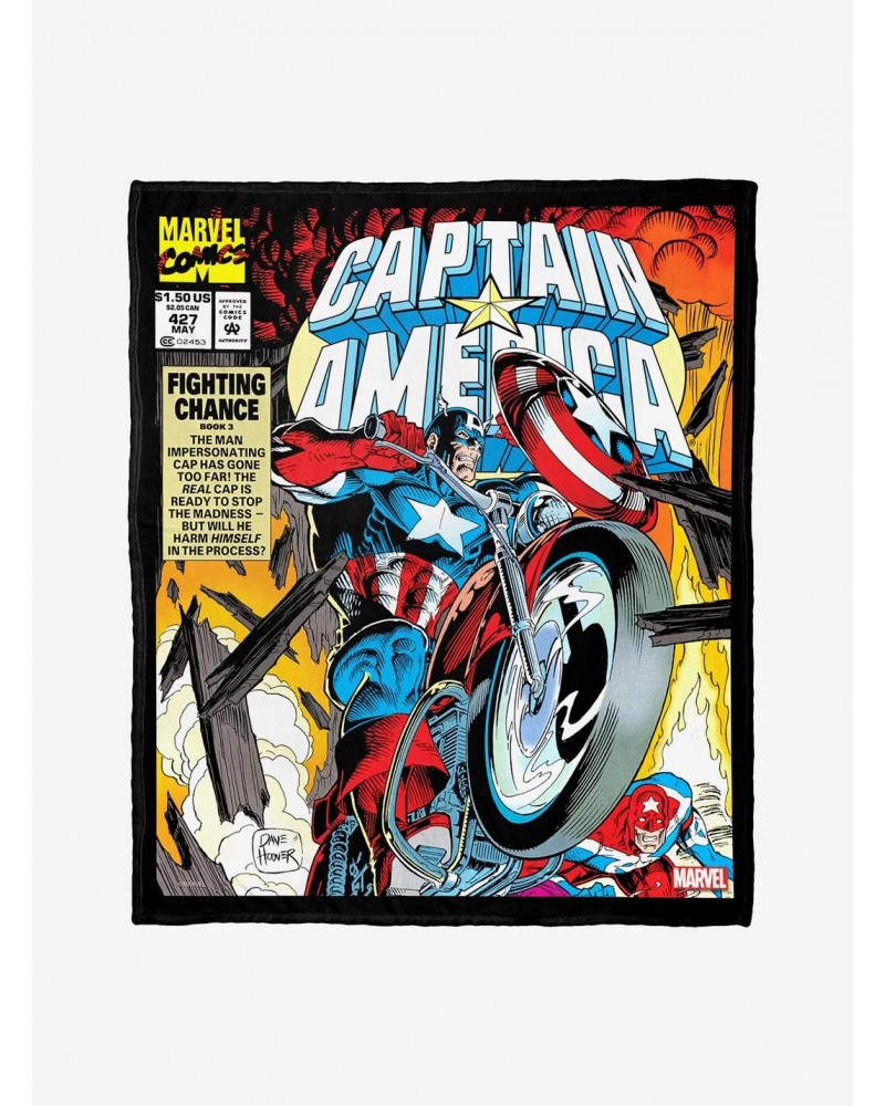 Marvel Captain America Fighting Chance Throw Blanket $17.97 Blankets