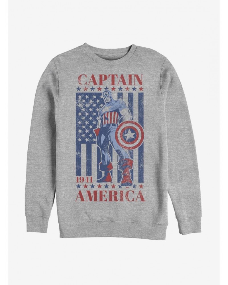 Marvel Captain America Captain Merica Sweatshirt $12.99 Sweatshirts