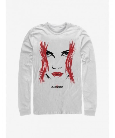 Marvel Black Widow Widow Face Long-Sleeve T-Shirt $10.79 T-Shirts