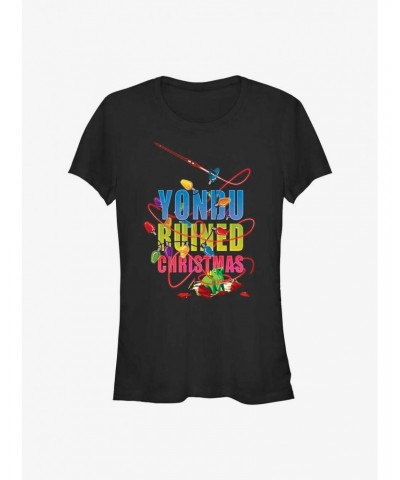 Marvel Guardians of the Galaxy Holiday Special Yondu Ruined Christmas Girls T-Shirt $5.98 T-Shirts