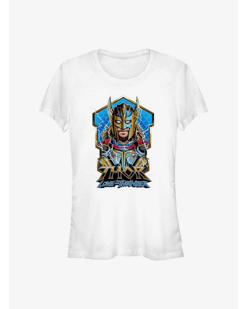 Marvel Thor: Love and Thunder Badge Of Thor Girls T-Shirt $6.97 T-Shirts