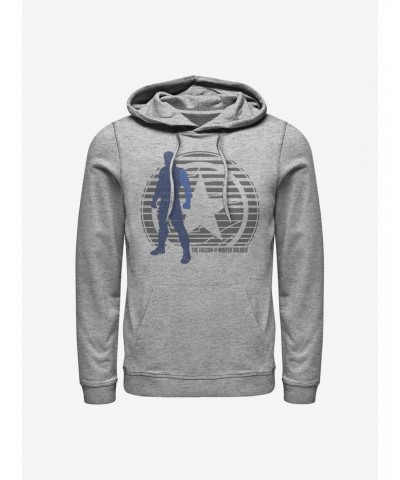 Marvel The Falcon And The Winter Soldier Winter Soldier Shield Lockup Hoodie $10.78 Hoodies