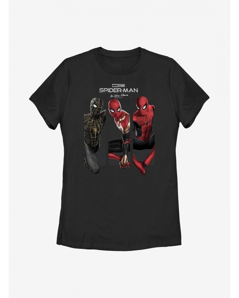 Marvel Spider-Man: No Way Home Three Poses Girls T-Shirt $9.16 T-Shirts