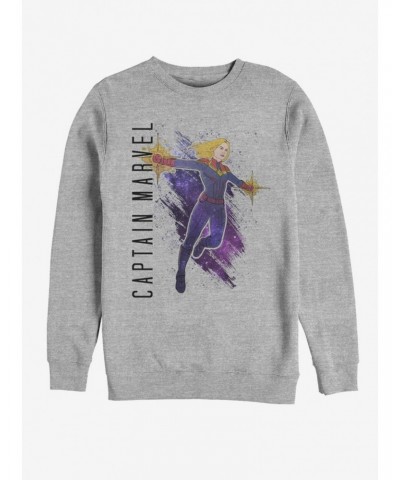 Marvel Avengers: Endgame Captain Marvel Painted Sweatshirt $14.76 Sweatshirts