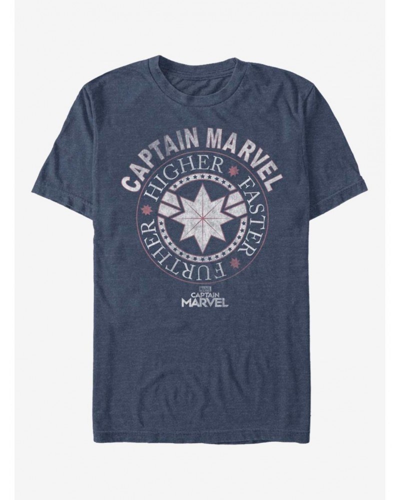 Marvel Captain Marvel Captain Marvel Circle Of Stars T-Shirt $7.27 T-Shirts