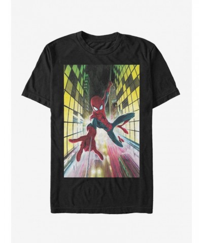 Marvel Spider-Man Swinging Spider-Man Jan.19 T-Shirt $8.41 T-Shirts