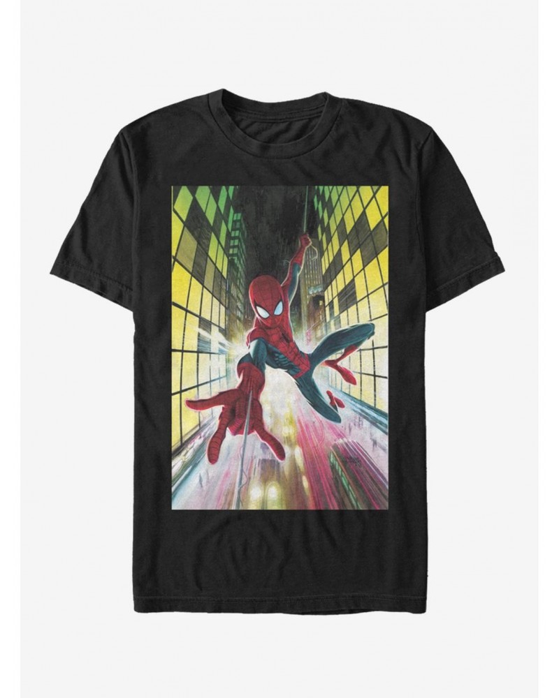 Marvel Spider-Man Swinging Spider-Man Jan.19 T-Shirt $8.41 T-Shirts