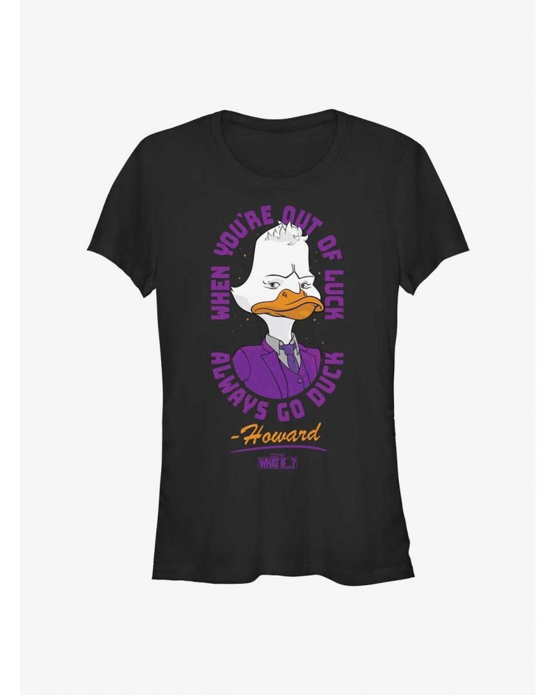 Marvel What If...? Howard The Duck Always Go Duck Girls T-Shirt $6.37 T-Shirts