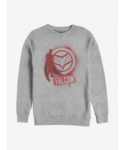 Marvel The Falcon And The Winter Soldier Falcon Spray Paint Crew Sweatshirt $11.51 Sweatshirts