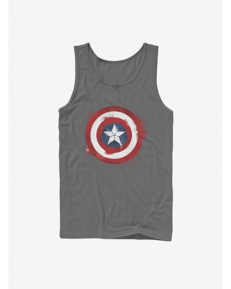 Marvel Captain America Spray Logo Tank $6.97 Tanks