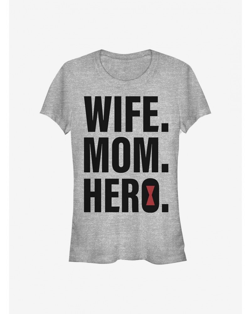 Marvel Black Widow Wife Mom Black Widow Girls T-Shirt $6.57 T-Shirts