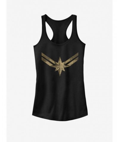 Marvel Captain Marvel Costume Symbol Girls Tank $9.56 Tanks