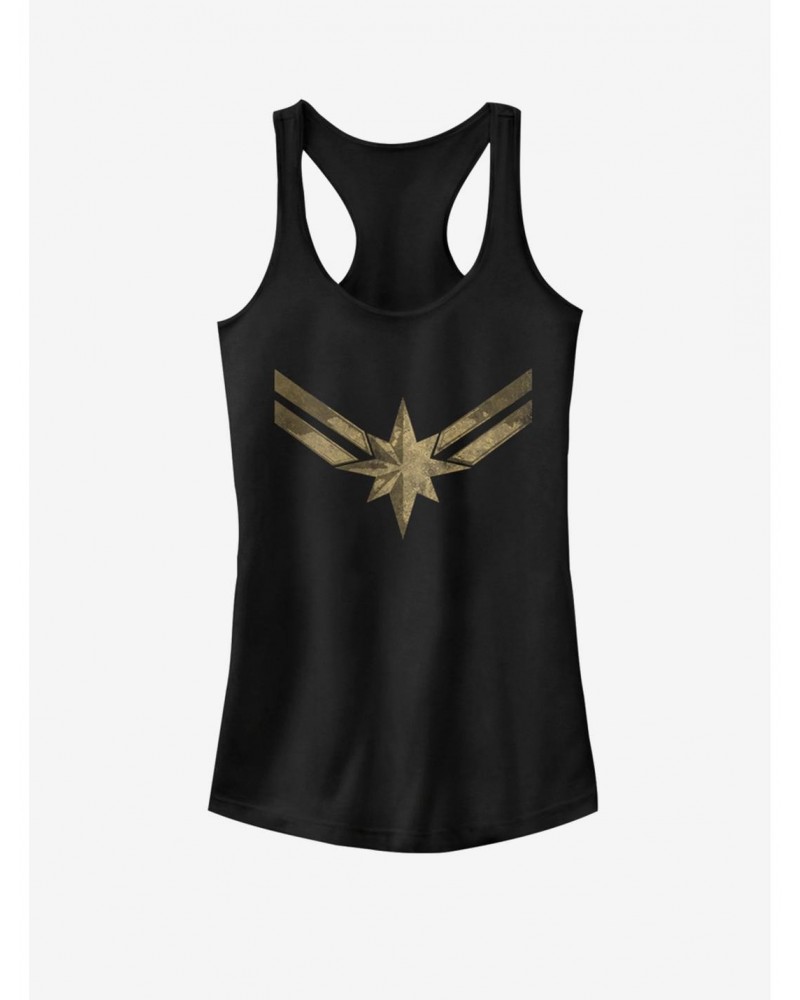 Marvel Captain Marvel Costume Symbol Girls Tank $9.56 Tanks