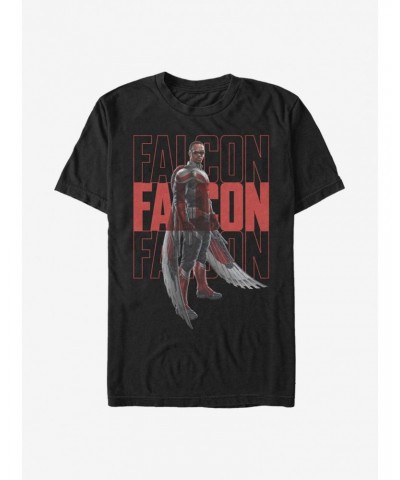 Marvel The Falcon And The Winter Soldier Falcon Repeating T-Shirt $9.56 T-Shirts