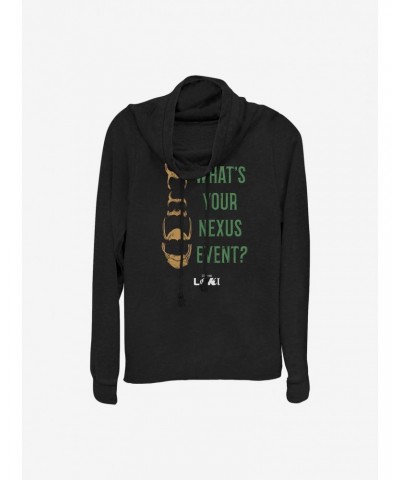 Marvel Loki What's Your Nexus Event? Cowlneck Long-Sleeve Girls Top $17.96 Tops