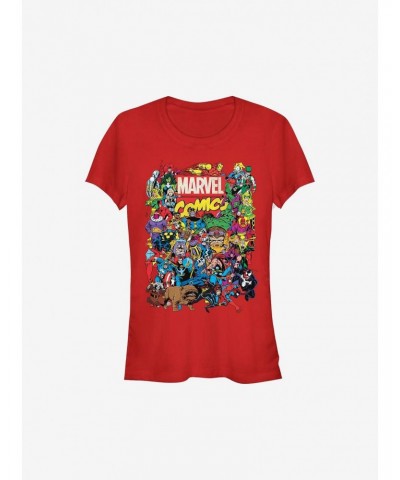 Marvel Comic Entire Cast Girls T-Shirt $6.97 T-Shirts