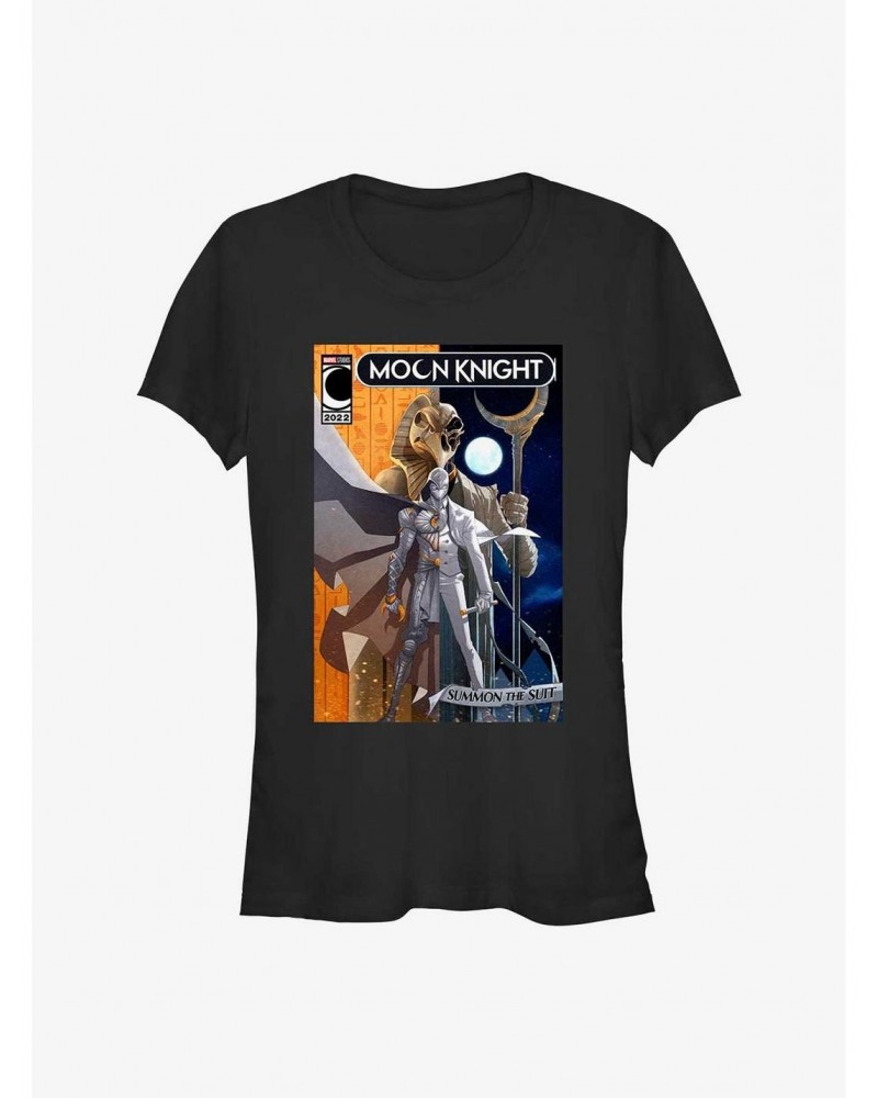 Marvel Moon Knight Summon The Suit Comic Cover Girls T-Shirt $8.96 T-Shirts