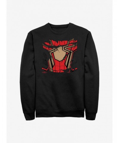 Marvel Spider-Man Ripped Spidey Suit Crew Sweatshirt $13.87 Sweatshirts