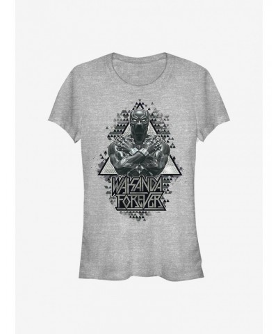 Marvel Black Panther Panther Triangles Girls T-Shirt $8.17 T-Shirts