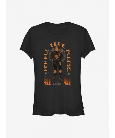 Marvel Loki For All Time. Always. Features Hunter B-15 Girls T-Shirt $5.98 T-Shirts