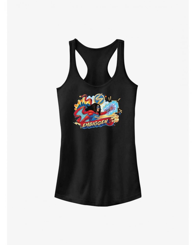 Marvel Ms. Marvel Embiggen Badge Girls Tank $6.37 Tanks