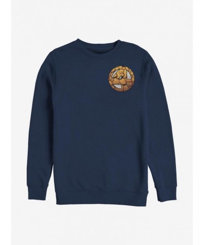 Marvel Fantastic Four Thing Logo Crew Sweatshirt $14.46 Sweatshirts