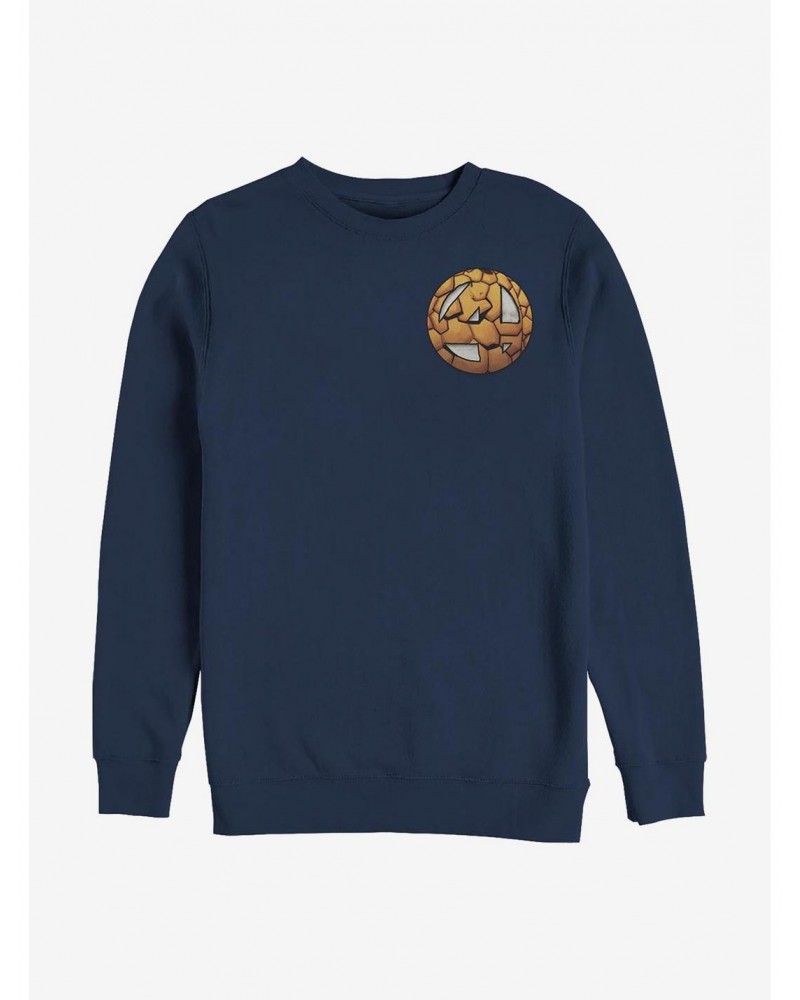 Marvel Fantastic Four Thing Logo Crew Sweatshirt $14.46 Sweatshirts