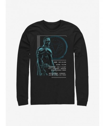 Marvel The Falcon And The Winter Soldier Sam Wilson Specs Long-Sleeve T-Shirt $10.00 T-Shirts