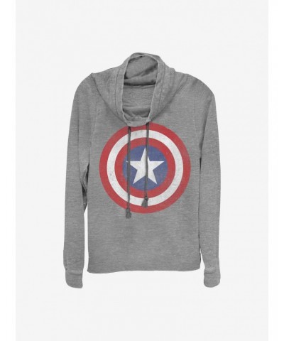 Marvel Captain America Captain Classic Cowlneck Long-Sleeve Girls Top $13.65 Tops