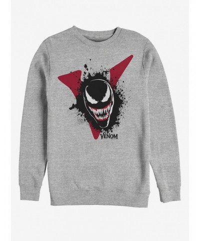 Marvel Venom Film Splatter Portrait Sweatshirt $12.10 Sweatshirts