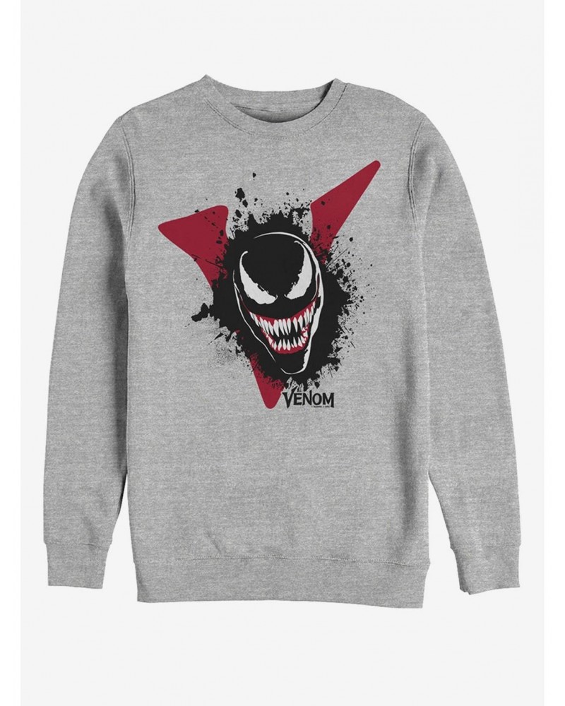 Marvel Venom Film Splatter Portrait Sweatshirt $12.10 Sweatshirts