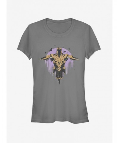 Marvel Avengers: Endgame Scarecrow Thanos Girls Charcoal Grey T-Shirt $8.76 T-Shirts