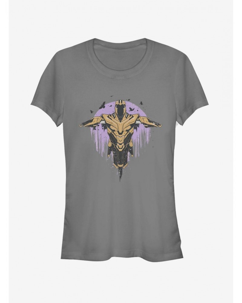 Marvel Avengers: Endgame Scarecrow Thanos Girls Charcoal Grey T-Shirt $8.76 T-Shirts