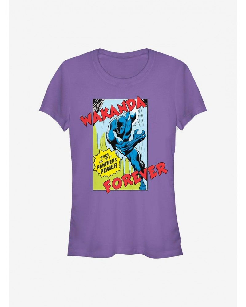 Marvel Black Panther Comic Strip Girls T-Shirt $9.76 T-Shirts