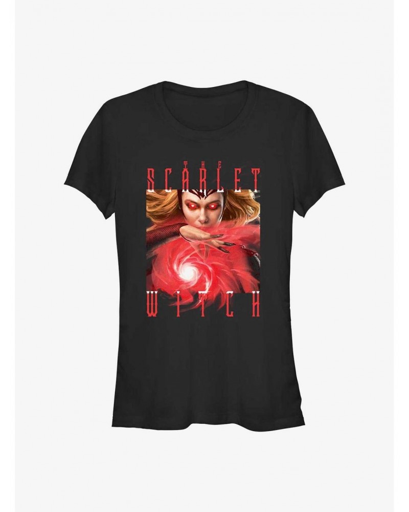 Marvel Doctor Strange in the Multiverse of Madness The Scarlet Witch Girls T-Shirt $7.97 T-Shirts