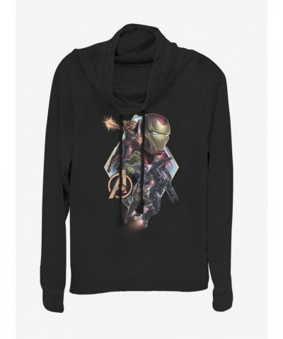 Marvel Avengers: Endgame Diamond Shot Cowlneck Long-Sleeve Girls Top $12.93 Tops