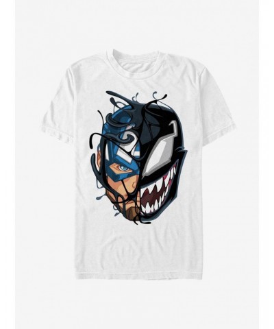 Marvel Captain America Venomized Mask Takeover T-Shirt $7.84 T-Shirts