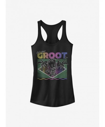 Marvel Guardians Of The Galaxy Vacay Groot Girls Tank $7.57 Tanks