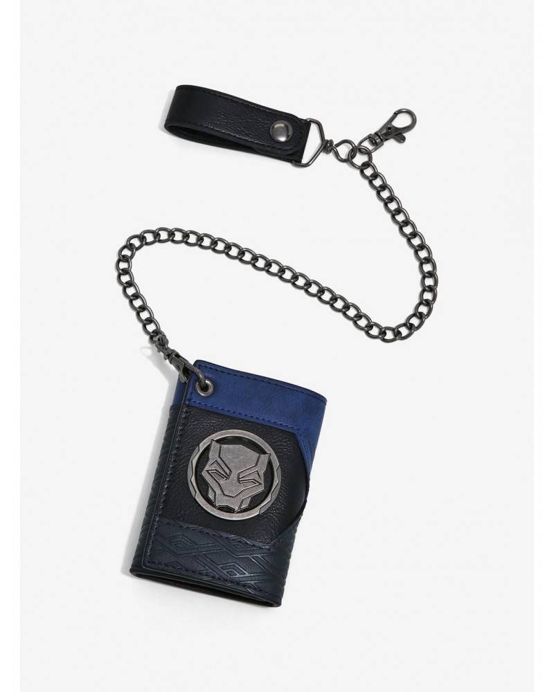 Marvel Black Panther: Wakanda Forever Logo Trifold Chain Wallet $4.61 Wallets