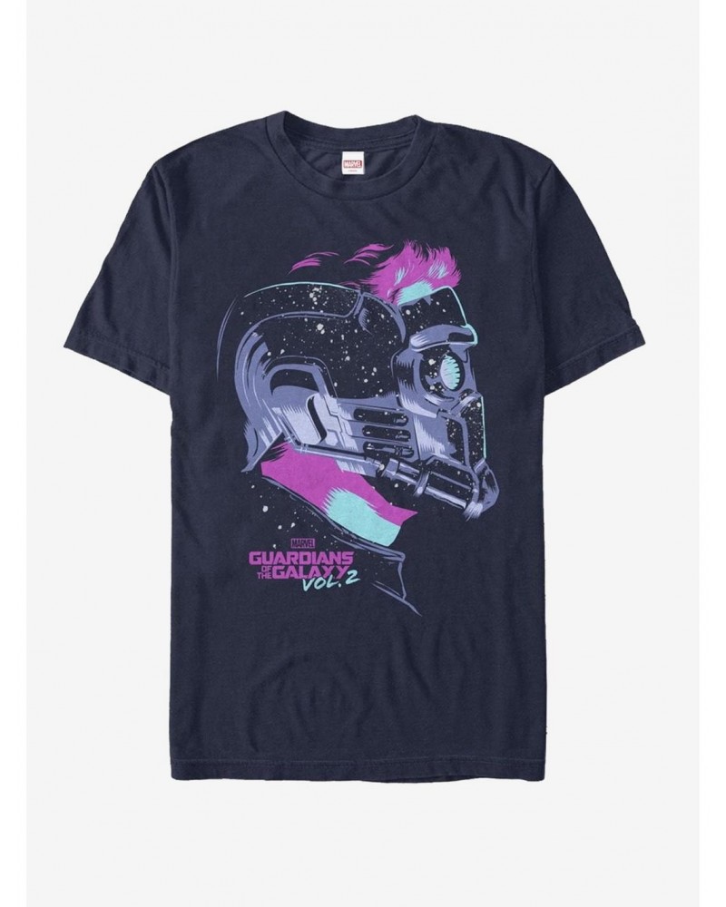 Marvel Guardians of Galaxy Vol. 2 Star-Lord Stars T-Shirt $7.07 T-Shirts