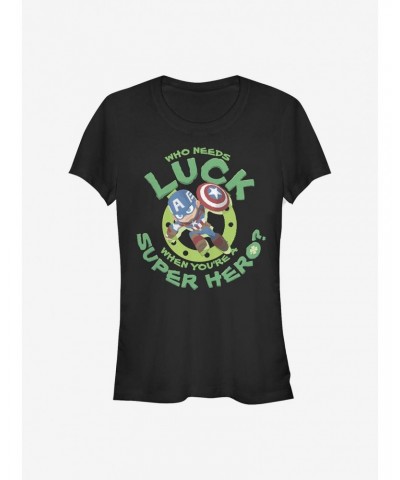 Marvel Captain America Super America Luck Girls T-Shirt $6.97 T-Shirts