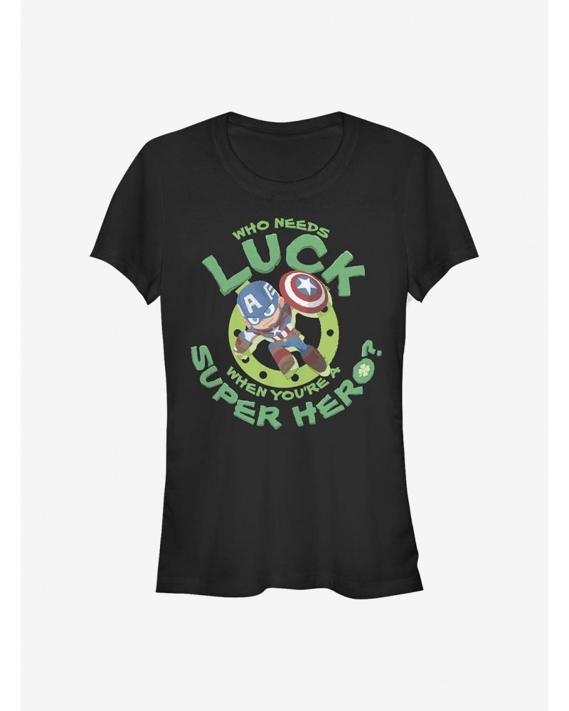 Marvel Captain America Super America Luck Girls T-Shirt $6.97 T-Shirts