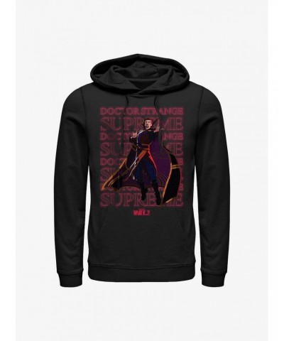 Marvel What If...? Supreme Text Stack Hoodie $17.96 Hoodies