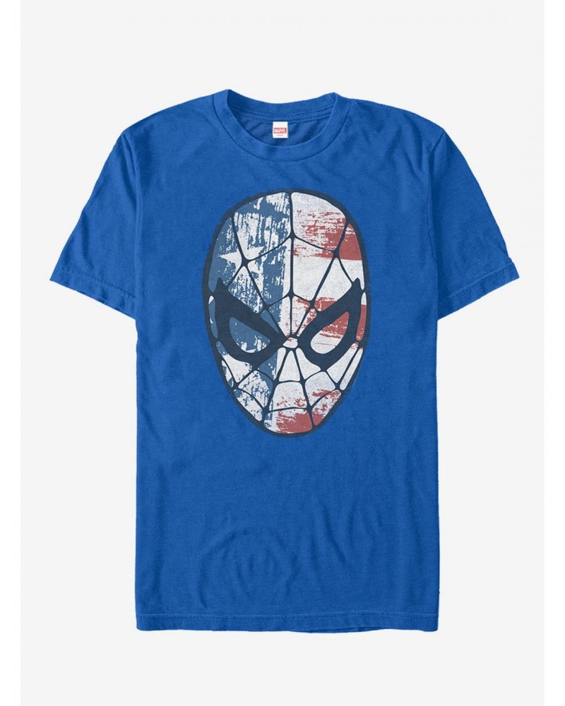 Marvel 4th of July Spider-Man American Flag Mask T-Shirt $8.60 T-Shirts