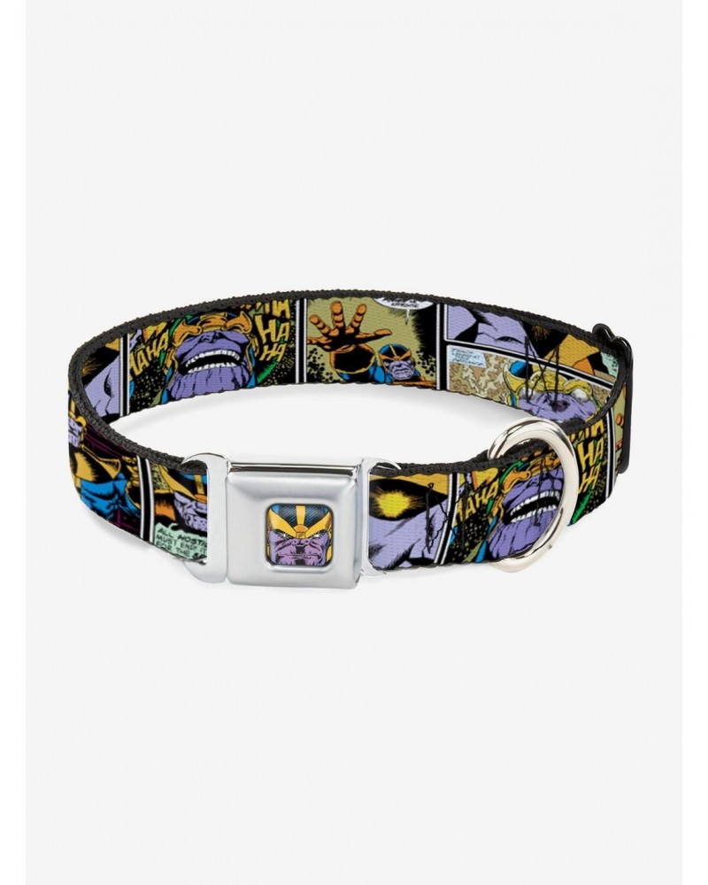 Marvel Avengers Thanos Comic Scene Seatbelt Buckle Pet Collar $10.71 Pet Collars