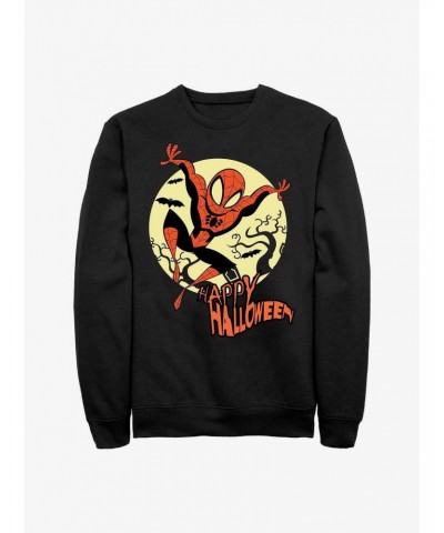 Marvel Spider-Man Halloween Moon Sweatshirt $13.58 Sweatshirts