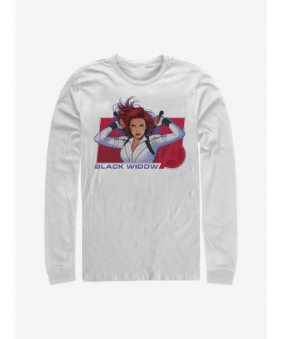 Marvel Black Widow Ready Widow Long-Sleeve T-Shirt $7.90 T-Shirts