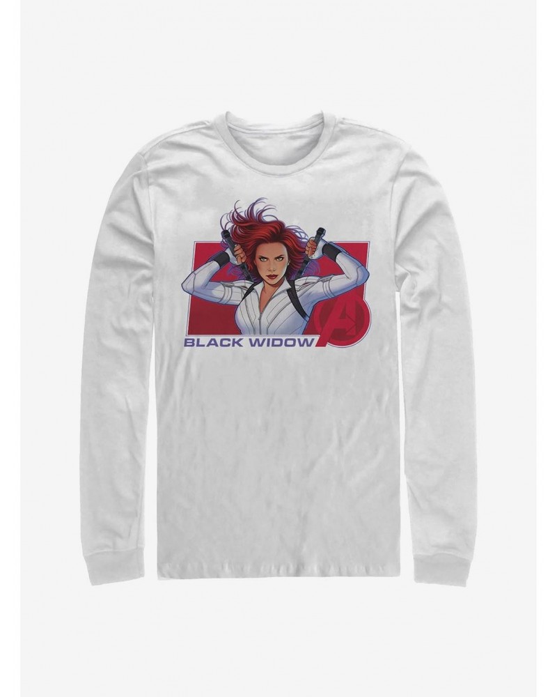 Marvel Black Widow Ready Widow Long-Sleeve T-Shirt $7.90 T-Shirts