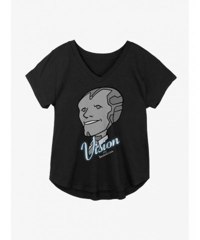 Marvel WandaVision Vision Grins Girls Plus Size T-Shirt $9.71 T-Shirts